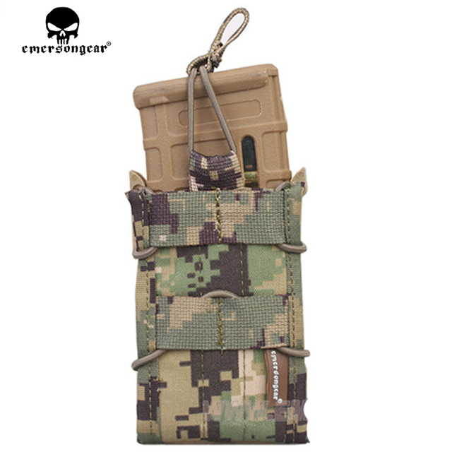 Nowy pokrowiec na polowanie Airsoft z pojedynczym magazynem EM6345 MOLLE od marki Emerson - khaki/brązowy/czarny - Wianko - 21