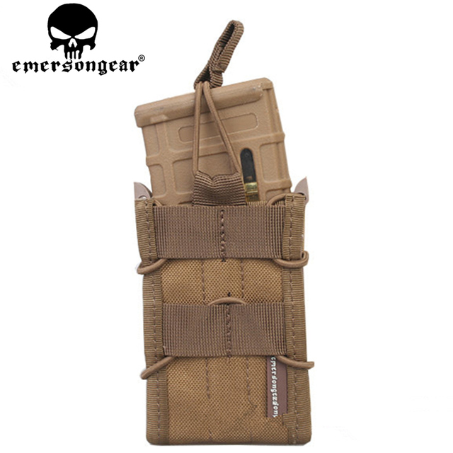 Nowy pokrowiec na polowanie Airsoft z pojedynczym magazynem EM6345 MOLLE od marki Emerson - khaki/brązowy/czarny - Wianko - 24