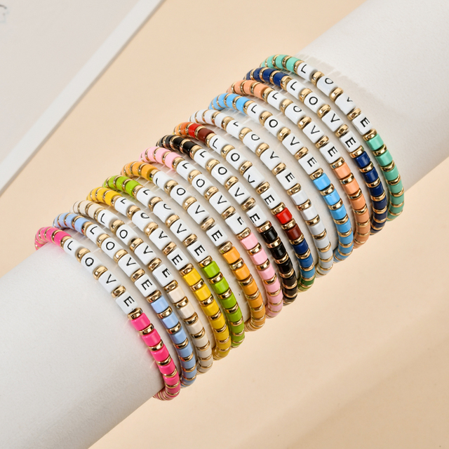 Nowe bransoletki Boho Neon kolor miłość luksusowa biżuteria dla kobiet - kolorowe akcesoria modowe - Wianko - 2