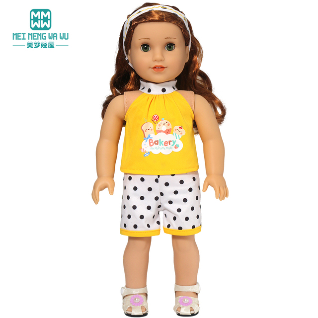 43-45cm Akcesoria dla lalki: Moda dla amerykańskiej lalki, sukienki, stroje kąpielowe, spódnice - Wianko - 61
