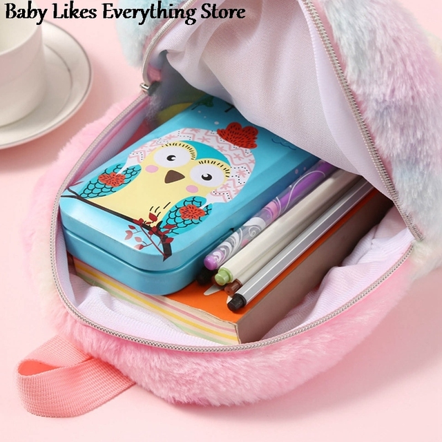 Plecak dziecięcy Pluszowy Jednorożec tornister kreskówka - torba na książki i podróż, prezenty dla ucznia - Wianko - 6