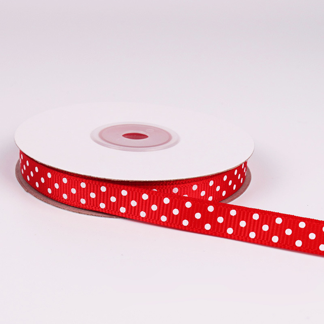 Wstążka drukowana ryps Polka kropki - rolka 5 metrów, szerokość 10mm - seria Hairbows dla dzieci - Wianko - 4