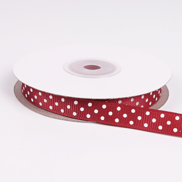 Wstążka drukowana ryps Polka kropki - rolka 5 metrów, szerokość 10mm - seria Hairbows dla dzieci - Wianko - 3