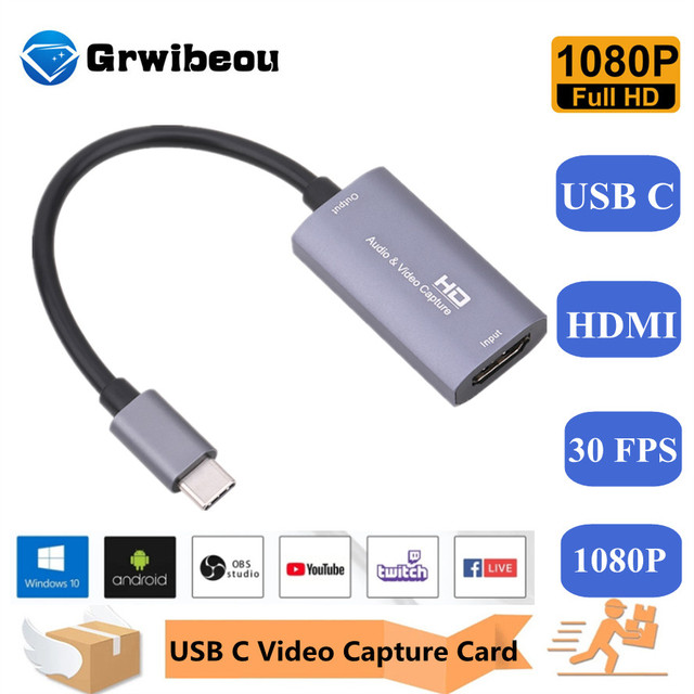 Karta przechwytująca wideo 4K z wejściem HDMI i adapterem USB-C do nagrywania, gry i transmisji na żywo - Wianko - 1