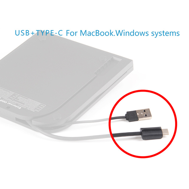 Zewnętrzny napęd Blu-Ray (4K) USB i type-c dla MacBook / Ultrabook / Netbook - Wianko - 4