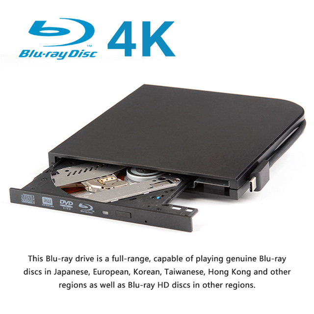 Zewnętrzny napęd Blu-Ray (4K) USB i type-c dla MacBook / Ultrabook / Netbook - Wianko - 1