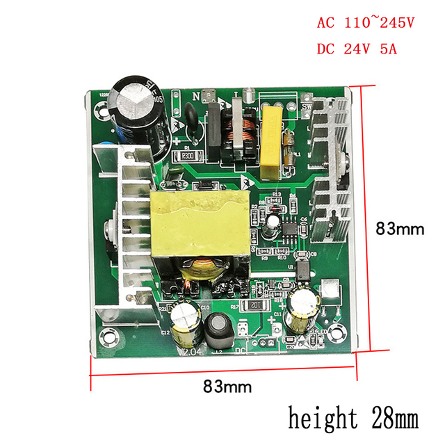 Płyta zasilająca 24V 5A - 120W moduł przełączający zasilacz - Wianko - 1