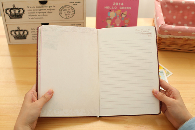 Notatnik z twardej okładki w stylu retro, z tkaniną w kwiatowy wzór, idealny dla studentów i twórców - dziennik, pamiętnik i planer - Wianko - 15