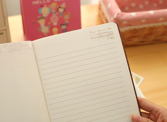 Notatnik z twardej okładki w stylu retro, z tkaniną w kwiatowy wzór, idealny dla studentów i twórców - dziennik, pamiętnik i planer - Wianko - 16