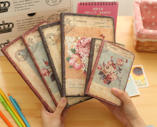 Notatnik z twardej okładki w stylu retro, z tkaniną w kwiatowy wzór, idealny dla studentów i twórców - dziennik, pamiętnik i planer - Wianko - 8