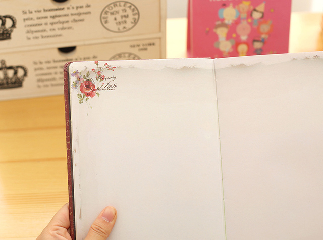 Notatnik z twardej okładki w stylu retro, z tkaniną w kwiatowy wzór, idealny dla studentów i twórców - dziennik, pamiętnik i planer - Wianko - 11
