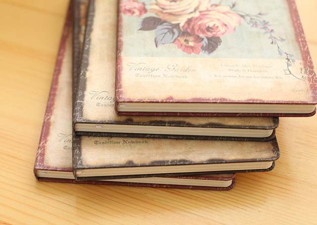 Notatnik z twardej okładki w stylu retro, z tkaniną w kwiatowy wzór, idealny dla studentów i twórców - dziennik, pamiętnik i planer - Wianko - 6