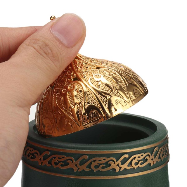 Arabski ceramiczny palnik kadzidełka z uchwytem – bliskowschodnia ceramika na biurko lub do dekoracji domu i prezentów świątecznych - Wianko - 12