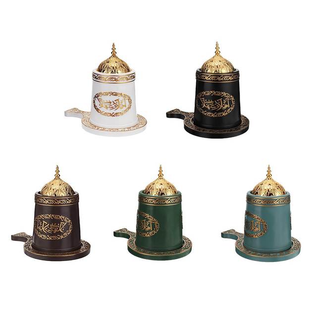 Arabski ceramiczny palnik kadzidełka z uchwytem – bliskowschodnia ceramika na biurko lub do dekoracji domu i prezentów świątecznych - Wianko - 10