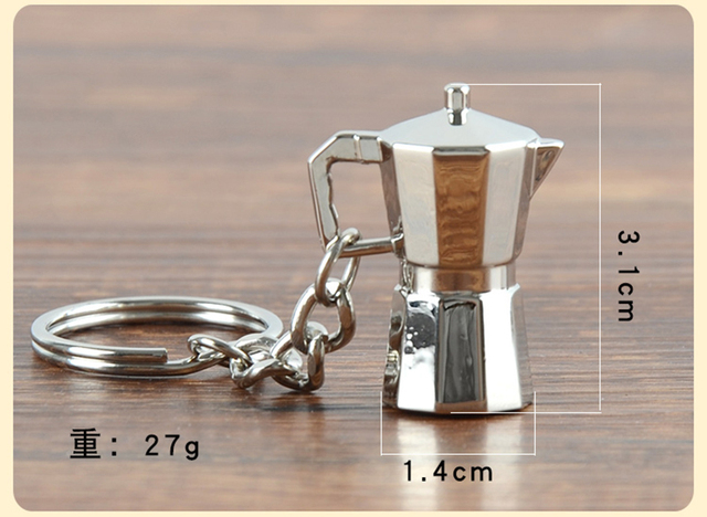 Zestaw akcesoriów do kawy Mini ekspres do kawy Espresso, brelok do kluczy oraz ubijak - prezent dla miłośników kawy - Wianko - 64