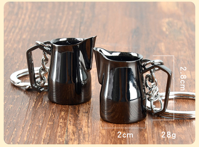 Zestaw akcesoriów do kawy Mini ekspres do kawy Espresso, brelok do kluczy oraz ubijak - prezent dla miłośników kawy - Wianko - 74