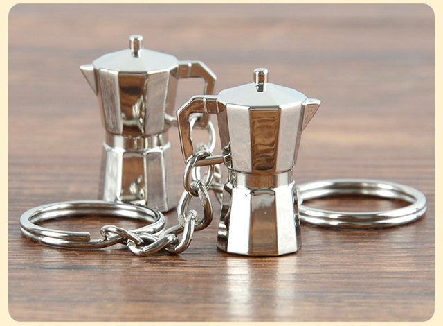 Zestaw akcesoriów do kawy Mini ekspres do kawy Espresso, brelok do kluczy oraz ubijak - prezent dla miłośników kawy - Wianko - 65