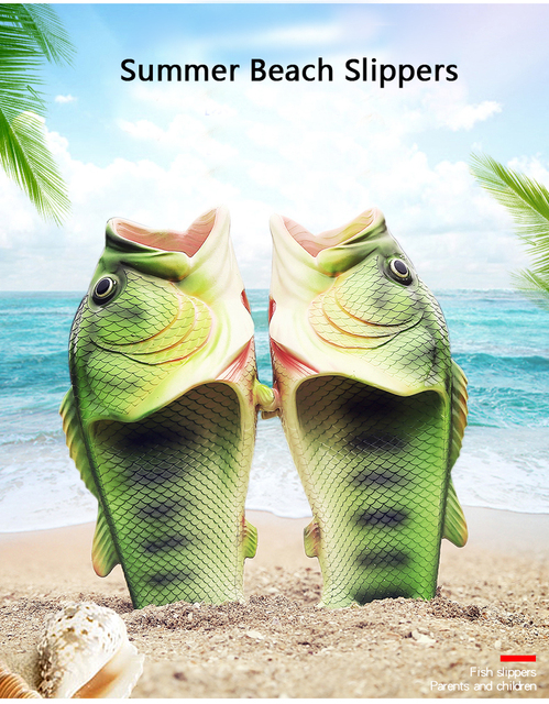 Lekkie letnie kapcie męskie plażowe sandały rybki Plus 46-47 - Wianko - 5