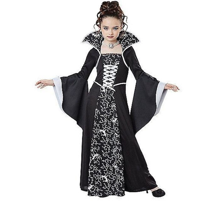 Dziecięcy kostium na Halloween - czarownica wampir na karnawał - Wianko - 27