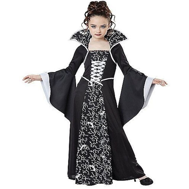 Dziecięcy kostium na Halloween - czarownica wampir na karnawał - Wianko - 3