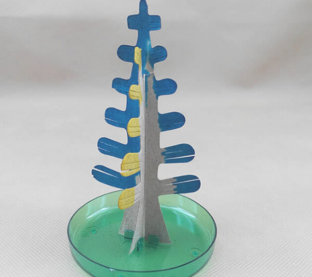 Wzrostowe drzewo papierowe z kolorowymi DIY kryształami, 170mm, świetna zabawka dla dzieci - Wianko - 6