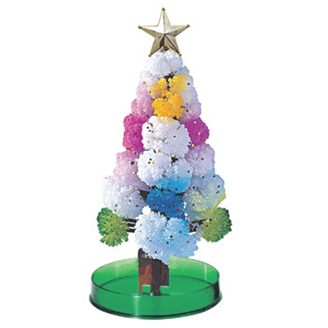 Wzrostowe drzewo papierowe z kolorowymi DIY kryształami, 170mm, świetna zabawka dla dzieci - Wianko - 2