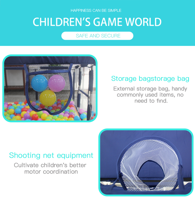 IMBABY Kids - suchy basen z piłeczkami, meble dla dzieci, kojec, plac zabaw, namiot, ogrodzenie Play Yard - rozrywka dla maluchów - Wianko - 21