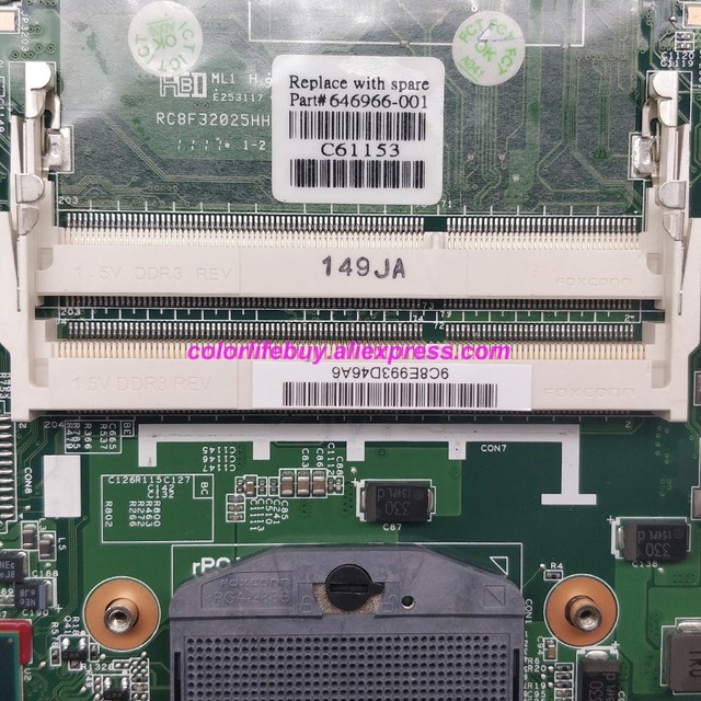 Płyta główna do laptopa HP ProBook 6560b/8560P, numer części 646966-001, z chipsetem QM67 - Wianko - 3