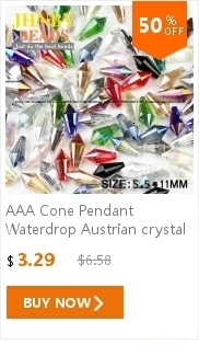 Wisiorek Waterdrop z austriackim kryształem, długość 6*15mm, 50 sztuk, szkło luźne, do tworzenia biżuterii, DIY - Wianko - 53