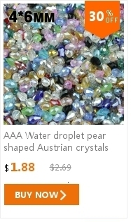 Wisiorek Waterdrop z austriackim kryształem, długość 6*15mm, 50 sztuk, szkło luźne, do tworzenia biżuterii, DIY - Wianko - 61