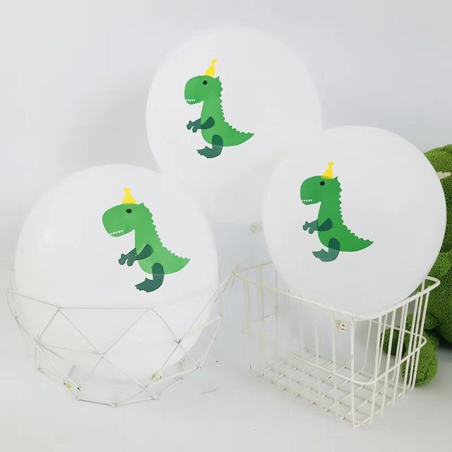 Duży okrągły balon jurajski dinozaur z foliowych balonów 18 cal - dekoracje urodzinowe dla dzieci, impreza dżungla, dostawa dla firm - Wianko - 6