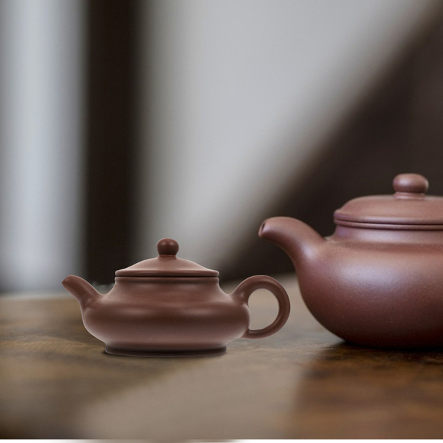 Czajnik do herbaty praktyczny i estetyczny - fioletowy piaski/błoto pół ręczny z zestawem herbaty - Wianko - 8