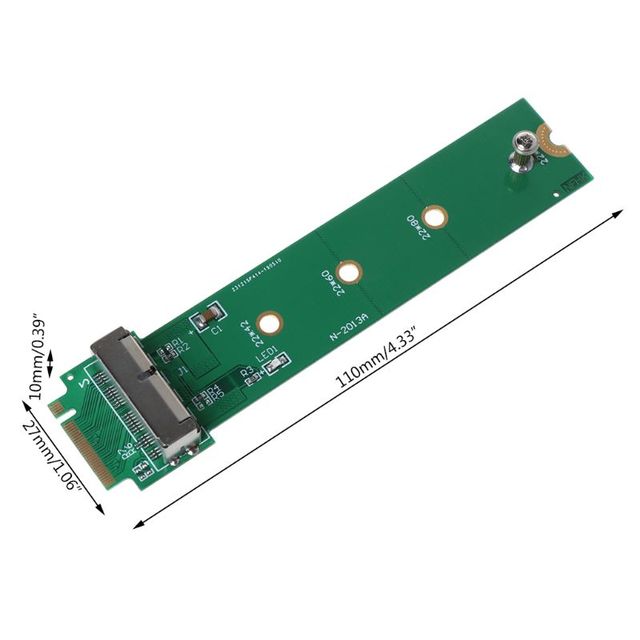 Adapter karty dyskowej M.2 Key M do MacBook Air Pro 12, obsługujący 16-pinowy SSD PCIe – akcesorium komputerowe - Wianko - 8