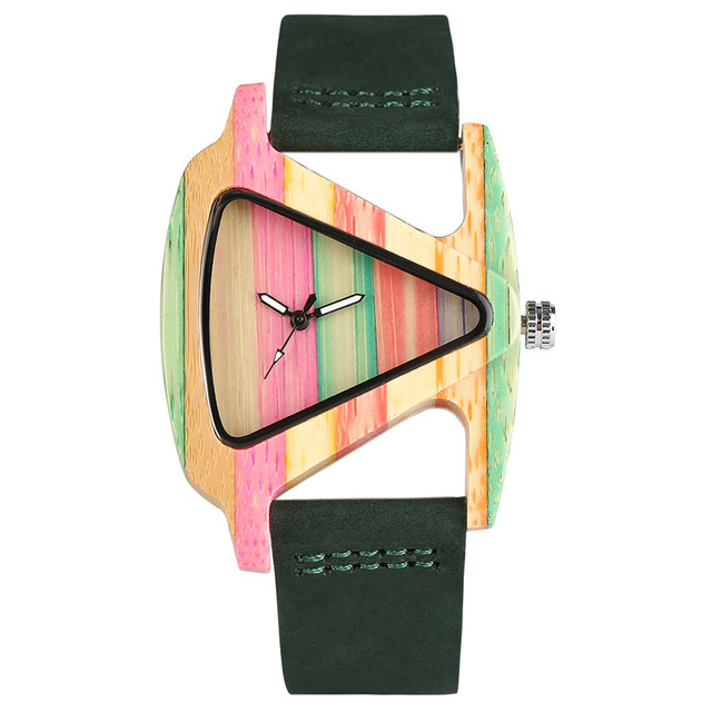 Unikatowy zegarek damski z kwarcowym mechanizmem, wykonany z drewna i skóry naturalnej na opasce nadgarstkowej - Wianko - 7