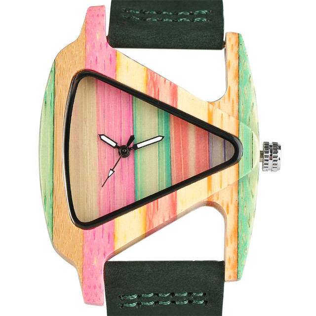 Unikatowy zegarek damski z kwarcowym mechanizmem, wykonany z drewna i skóry naturalnej na opasce nadgarstkowej - Wianko - 8