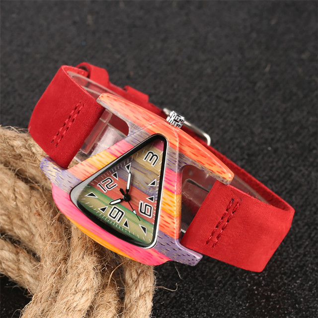 Unikatowy zegarek damski z kwarcowym mechanizmem, wykonany z drewna i skóry naturalnej na opasce nadgarstkowej - Wianko - 21