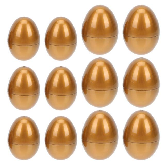 12 złotych pustych jajek wielkanocnych w pudełku DIY - Twisted Egg - prezent dla dzieci - Wianko - 1