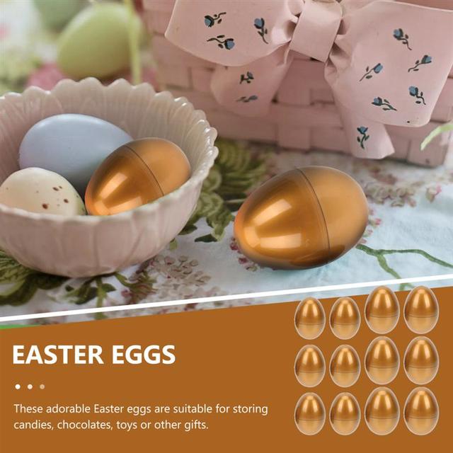 12 złotych pustych jajek wielkanocnych w pudełku DIY - Twisted Egg - prezent dla dzieci - Wianko - 8