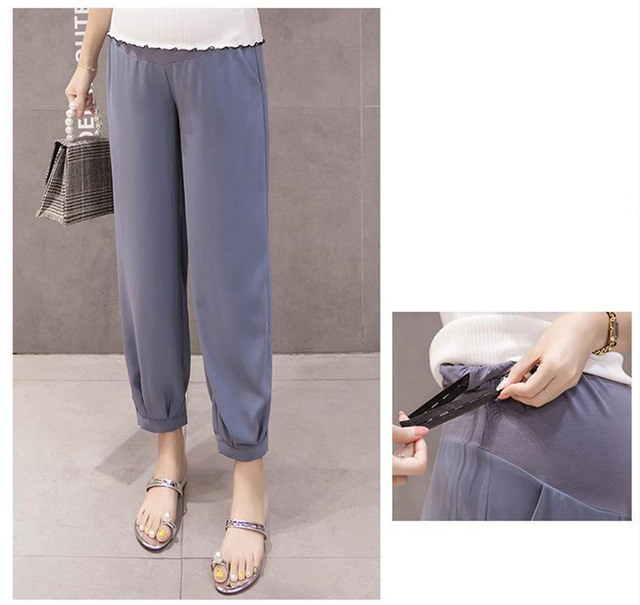 Nowe spodnie dżinsowe dla ciężarnych - cienki, stylowy design, wysoki pas, wielofunkcyjne - Wianko - 3