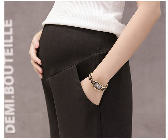 Nowe spodnie dżinsowe dla ciężarnych - cienki, stylowy design, wysoki pas, wielofunkcyjne - Wianko - 17