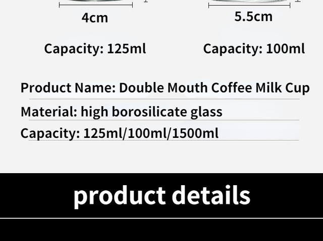 Dzbanek do mleka Twin z wylewką o pojemności 70 ml, 75 ml i 150 ml - Wianko - 5