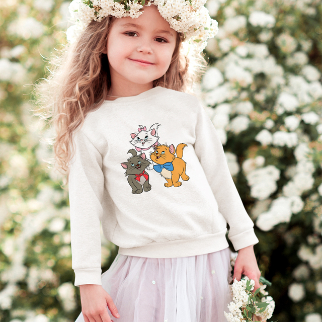 Bluza dziecięca Disney Unisex z arystokratycznym nadrukiem - biały, wygodna moda Kawaii - Wianko - 4