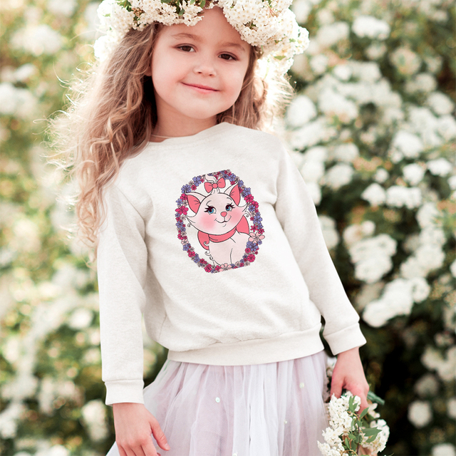 Bluza dziecięca Disney Unisex z arystokratycznym nadrukiem - biały, wygodna moda Kawaii - Wianko - 3