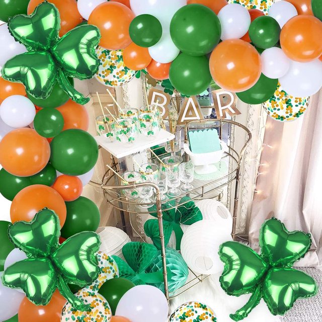 Zielony Kit Girlanda Balonowa St. Patrick's z Balonami Shamrock - Dekoracje Urodzinowe, Baby Shower, Świąteczne - Wianko - 3