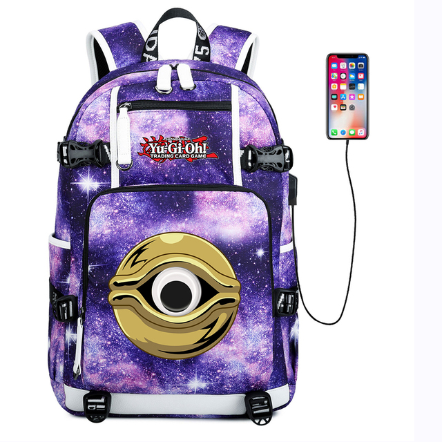 Plecak Anime Yu-Gi-Oh! USB - torba na co dzień z możliwością ładowania, na laptopa i podróże - Wianko - 8