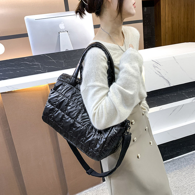 Luksusowa zimowa torba na ramię dla kobiet - projektant, wysoka jakość, modny kwadratowy design, czysty kolor - Wianko - 4