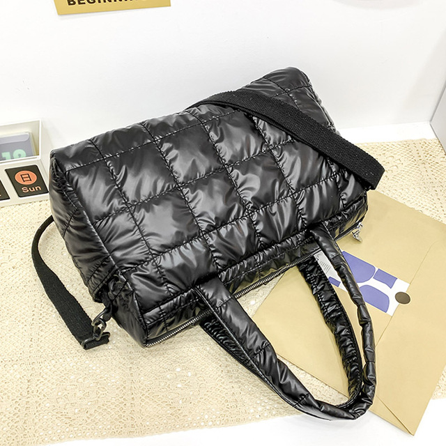Luksusowa zimowa torba na ramię dla kobiet - projektant, wysoka jakość, modny kwadratowy design, czysty kolor - Wianko - 20
