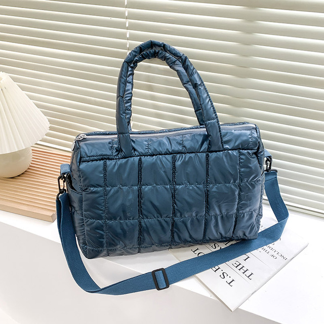 Luksusowa zimowa torba na ramię dla kobiet - projektant, wysoka jakość, modny kwadratowy design, czysty kolor - Wianko - 15