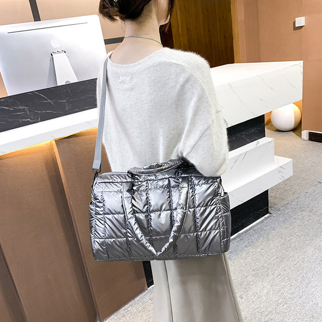Luksusowa zimowa torba na ramię dla kobiet - projektant, wysoka jakość, modny kwadratowy design, czysty kolor - Wianko - 6