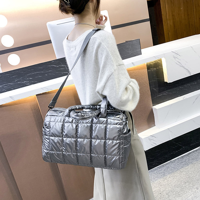 Luksusowa zimowa torba na ramię dla kobiet - projektant, wysoka jakość, modny kwadratowy design, czysty kolor - Wianko - 5
